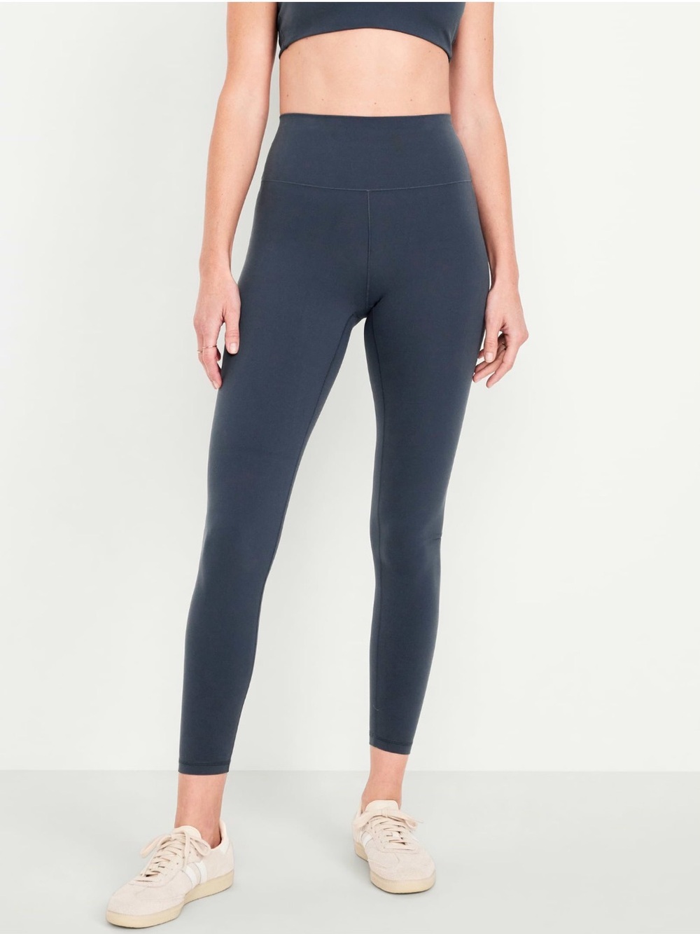 Old Navy high waisted studio smooth 7/8 leggings in Dusk Navy